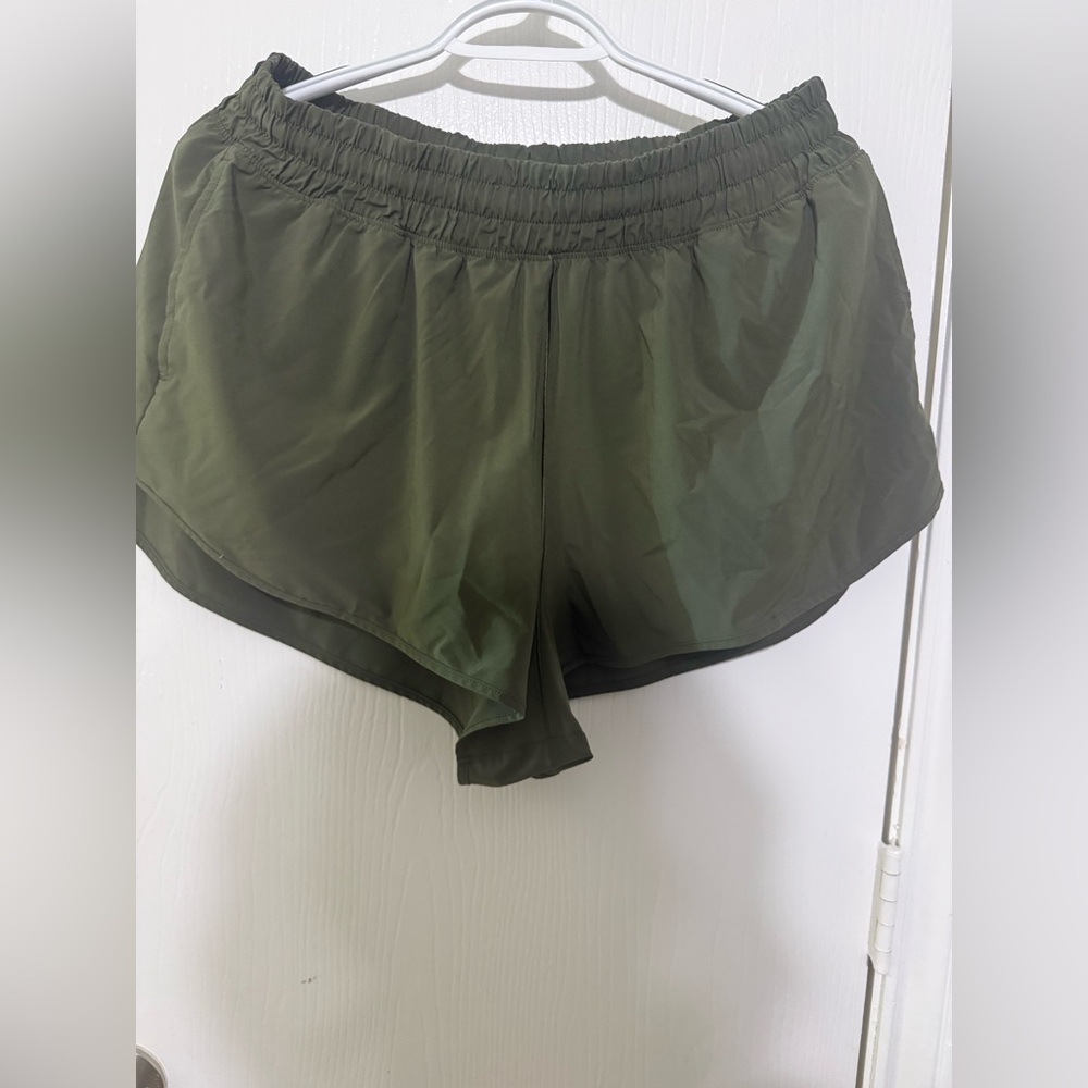 OFFLINE by Aerie Olive Green Low Rise Twill Skort Women Large L/G